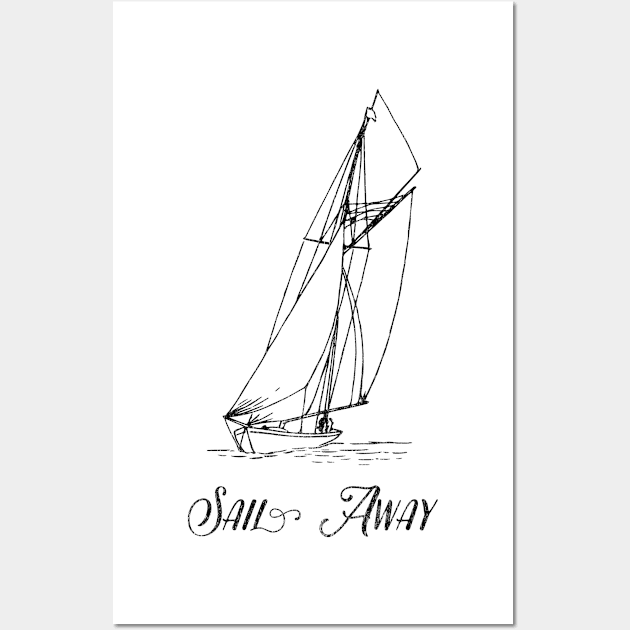 Sailing Boat to Sail Away Wall Art by SeaAndLight